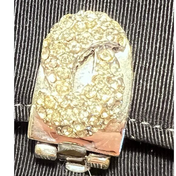 Vintage 50s Garay Clutch Purse Evening Bag Rhinestone Clasp Coin Purse Navy Blue - Picture 11 of 15